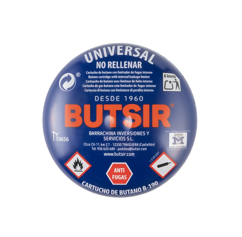 Imagen del producto CARTUCHO GAS PERFORABLE 190 BUTSIR
