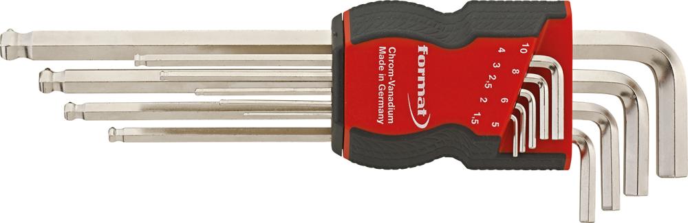 Imagen del producto Juego llaves Allen con función retención 1,5-10mm de 9 piezas FORMAT