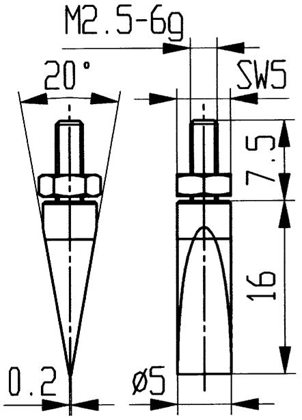 Imagen de CALIBRE DE MEDICIÓN MD TIPO 20/ 5.0MM KÄFER