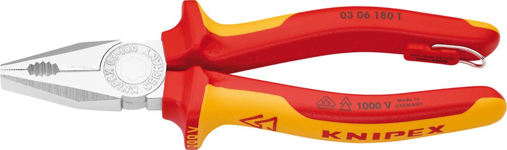 Imagen de ALICATES UNIVERSALES VDE TT CON MANGO VARIOS COMPONENTES 180MM KNIPEX