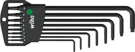Imagen del producto Jgo llaves Allen cabeza esférica T9-T40x mm 8 unidades Wiha