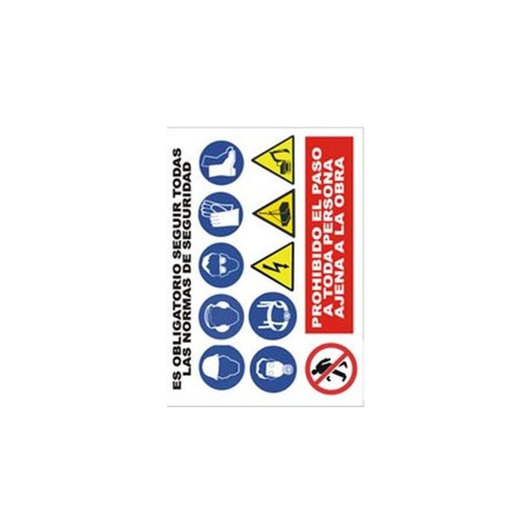 Imagen del producto CARTEL COMBINADO OBRA 700X1000MM