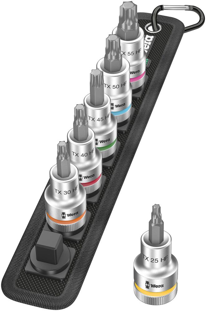 Imagen del producto Jgo puntas destornilladorcon función retención 1/2" Torx 6 pzas Wera