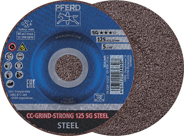 Imagen de MUELA ABRASIVA CC-GRIND STRONG-STEEL 125MM PFERD