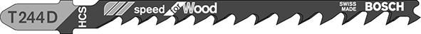 Imagen del producto Hoja de sierra de calar T244 D Bosch U.E. = 100 unidades Speed for Wood