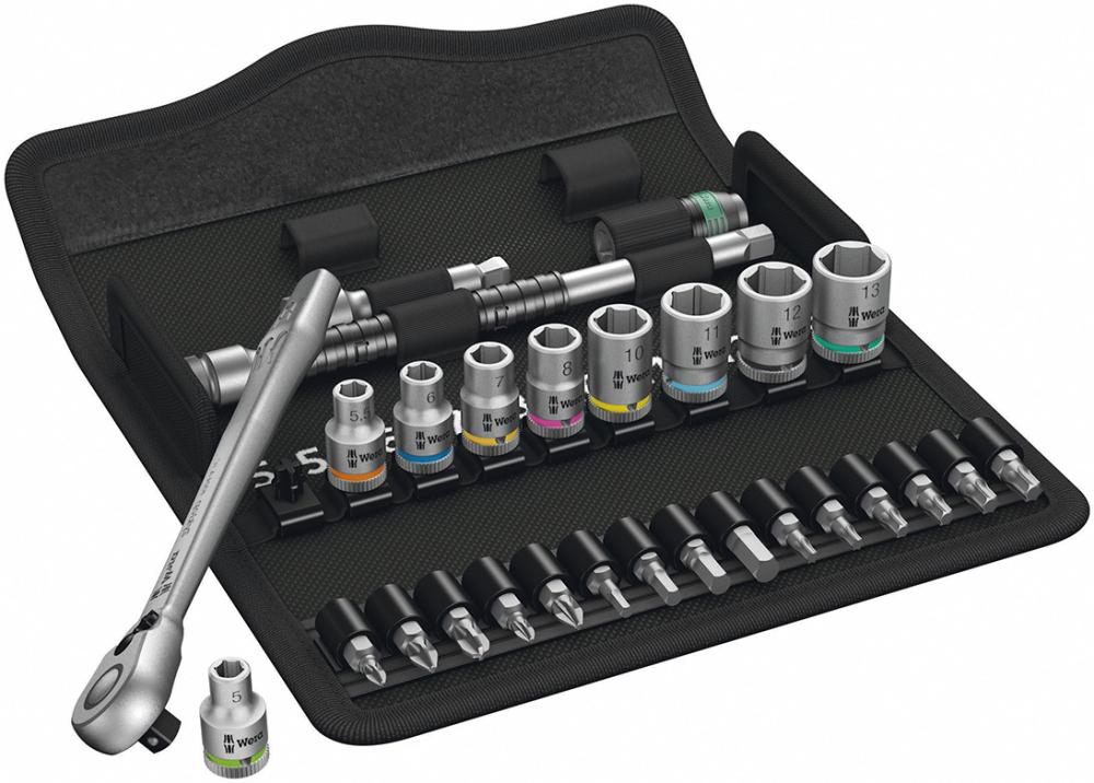 Imagen de JGO LLAVES VASO 1/4" ZYKLOP SWITCH 28 PZAS WERA