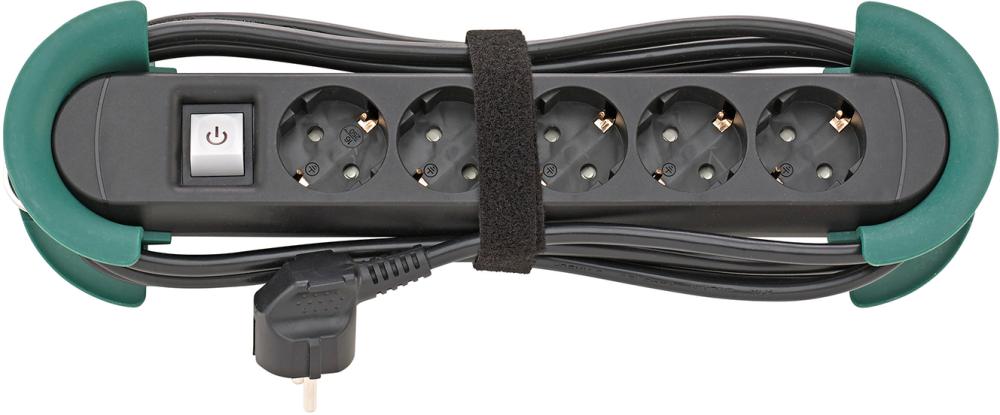 Imagen de REGLETA DE 5 ENCHUFES H05VV-F3G1,5 3M BOBINADORY GANCHO FORTIS