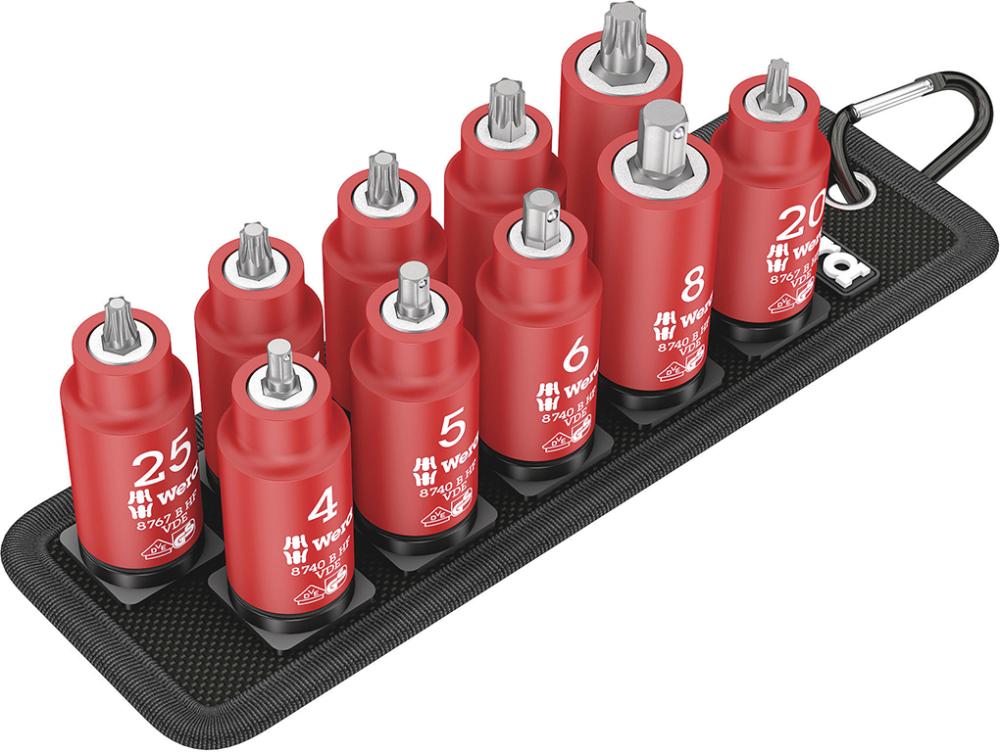 Imagen del producto Surtido punta p/ destornillador VDE 3/8" T20-45 y hex hembra 4-8mmWera