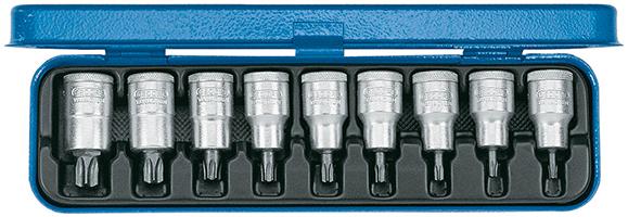 Imagen del producto Jgo puntas destornillador1/2" T20 hasta T60 9 unidades GEDORE