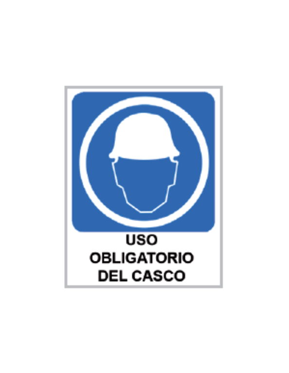 Imagen del producto CARTEL PVC 40X30 OBILIGATORIO USO DEL CASCO