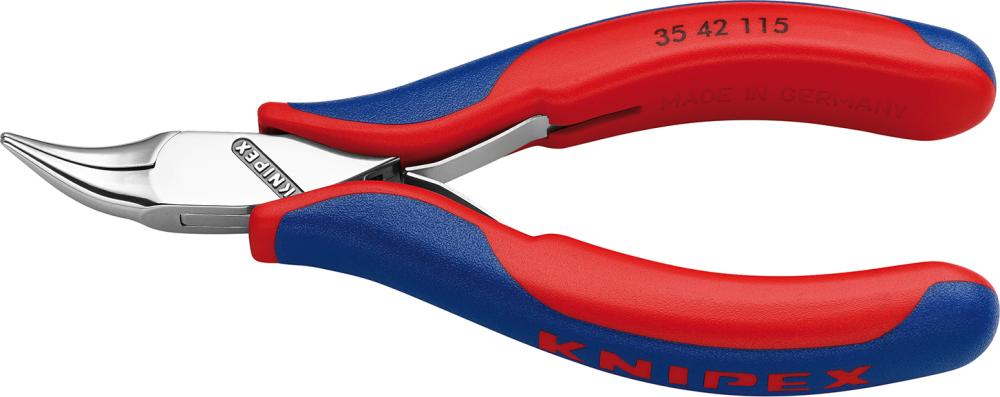 Imagen de ALICATES DE MONTAJE ELECTRÓNICA MORDAZAS PLANAS-REDONDAS CURVADAS KNIPEX