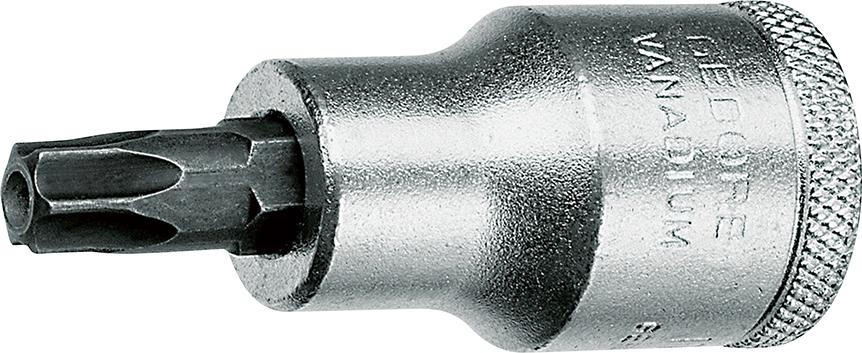 Imagen de LLAVE DE VASO CON PUNTA DE ATORNILLAR 1/2" PERFORACIÓN T 20X55MM GEDORE