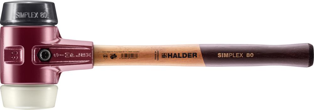 Imagen de MARTILLO DE SUPERFICIE BLANDA SIMPLEX GOMA/NAILON 80MM HALDER