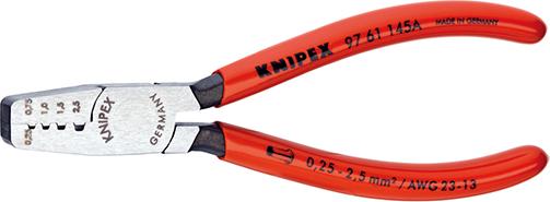 Imagen de ALICATES VIROLA CABLE CONMANGOS DE PLÁSTICO MM 0,25-2,5QMM KNIPEX