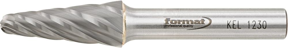 Imagen del producto Fresa con mango MD forma cono redondo 1230 alu 6mm12x30mm FORMAT