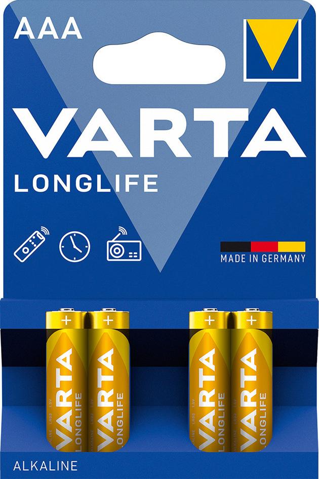 Imagen de PILA LONGLIFE VARTA AAA BLÍSTER DE 4