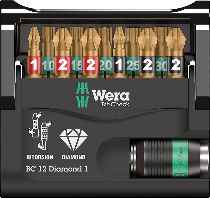 Imagen del producto Jgo puntas Bit-Check 12 Diamond 1 Wera
