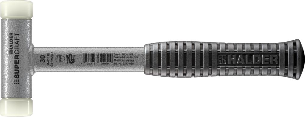 Imagen del producto Martillo superficie blanda con mango de tubo de acero sin contragolpe 30mm HALDER