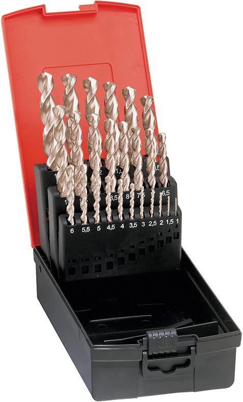 Imagen del producto Jgo broca espiral DIN338 HSSE rectificada tipo VA 1,0-10mm ascendente en 0,5