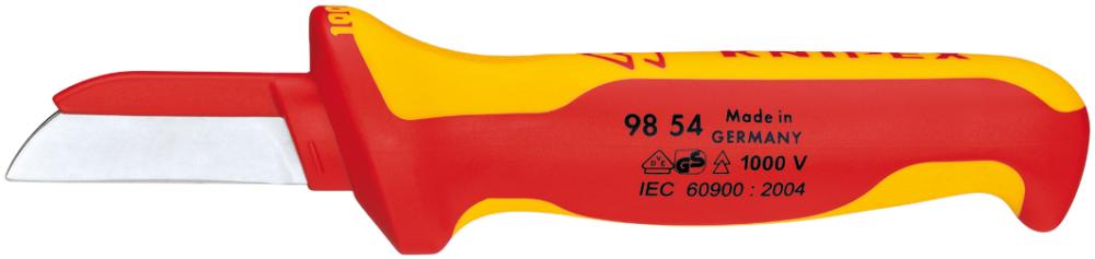 Imagen de CUCHILLO PELACABLES VDE 180MM CON HOJA 50MM CON LOMO DE CUCHILLA PLÁSTICOKNIPEX