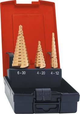 Imagen del producto Jgo brocas escalonadas HSS TiN 4-12/4-20/6-30mm FORMAT