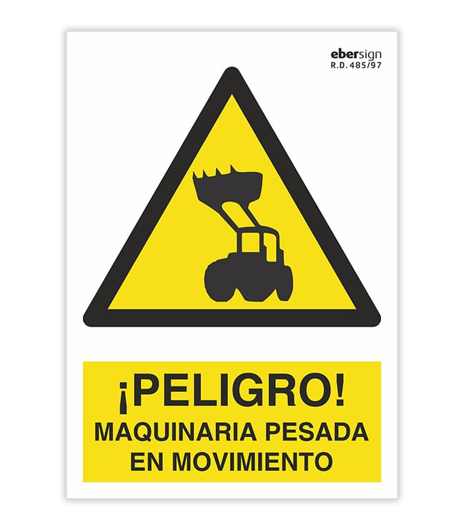 Imagen del producto SEÑAL PELIGRO MAQUINARIA EN MOVIMIENTO A4 POLIESTIRENO