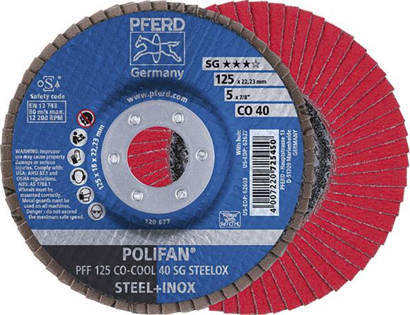 Imagen del producto Disco abrasivo de láminasSGP-COOL recto 125mm CO40Pferd