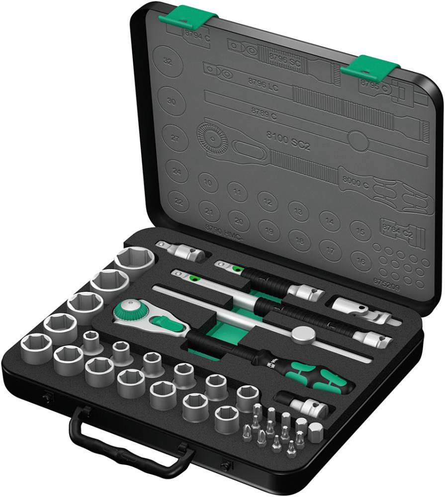 Imagen de JGO LLAVES DE VASO 1/2" ZYKLOP SPEED 37 PZAS WERA