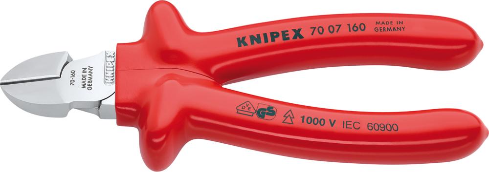 Imagen de CORTAALAMBRES CROMADO AISLAMIENTO POR INMERSIÓN180MM KNIPEX