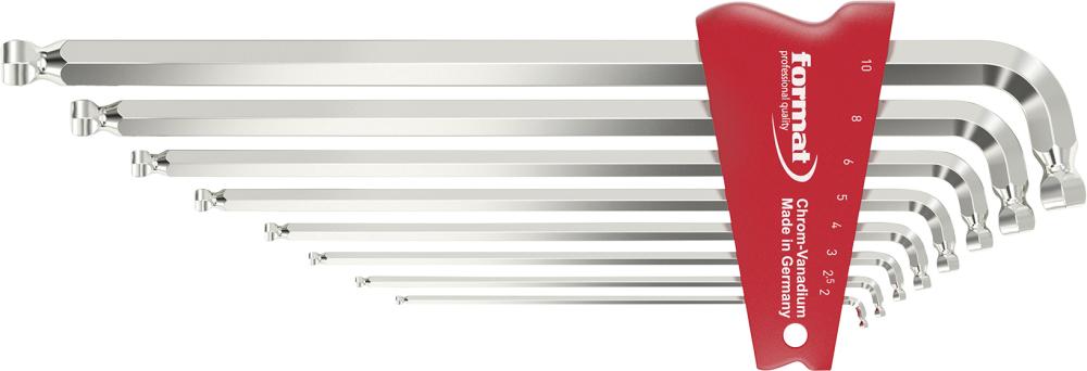 Imagen del producto Jgo llaves Allen con cabeza esférica doble 2-10x mm FORMAT