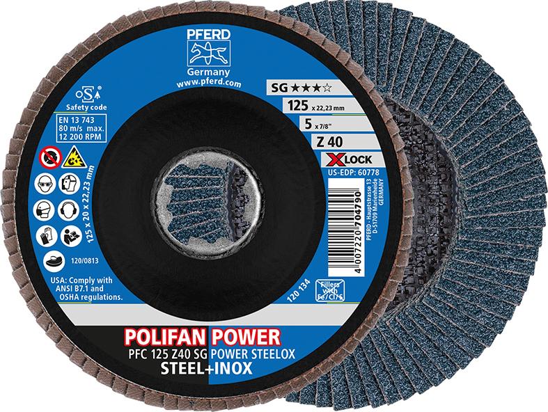 Imagen del producto Disco abrasivo de láminasX-LOCK STEELOX K40SGP 125mm Pferd