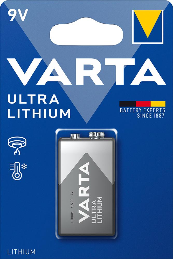 Imagen del producto Batería Professional 9V bloque E de litio Blísterde 1 ud. VARTA