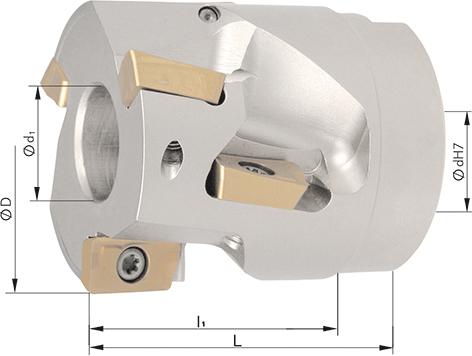 Imagen del producto Fresa cil. frontal 90º Z3refrigeración interior D50mm para APKT16