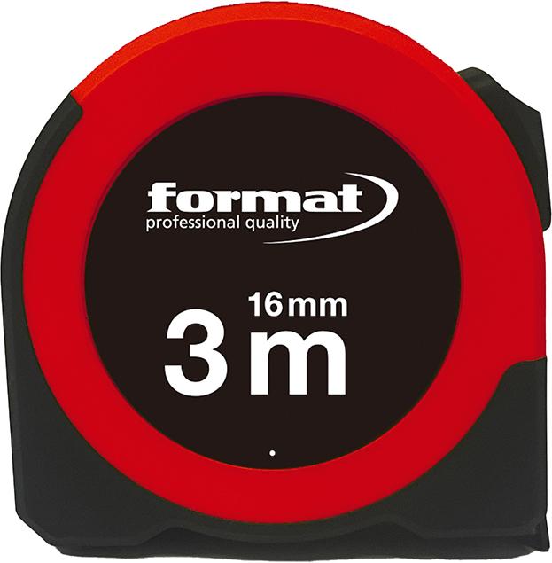 Imagen del producto Cinta métrica de bolsillo3mx16mm blanca visor FORMAT