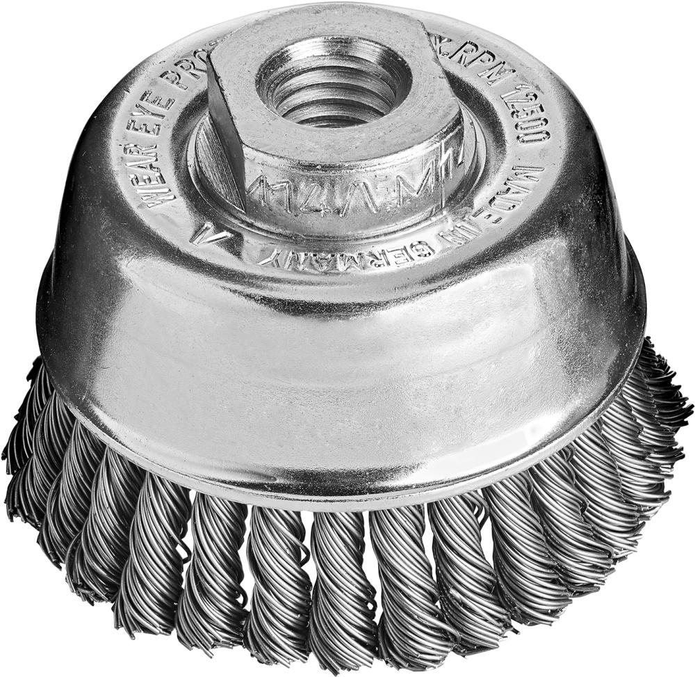 Imagen del producto Cepillo copa alam. acero trenzado 65x0,5mm Alambretrenzado 30x6mm Lessmann