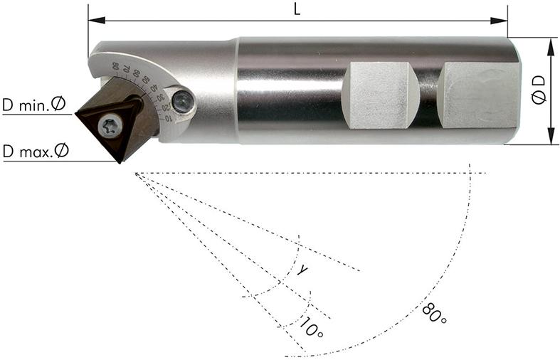Imagen del producto Fresa para biselar 10-80ºZ1 D25mm