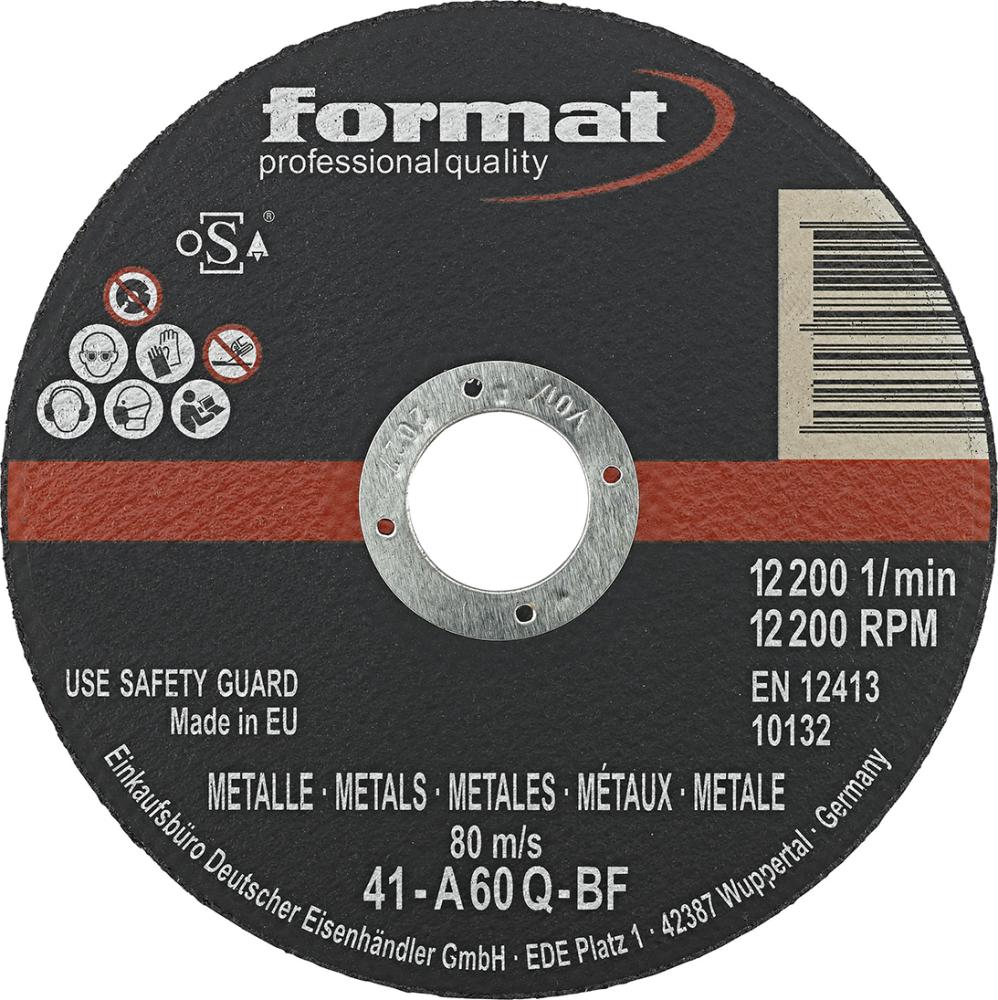 Imagen de DISCO DE CORTE RECTO PARAACERO 115X1MM FORMAT