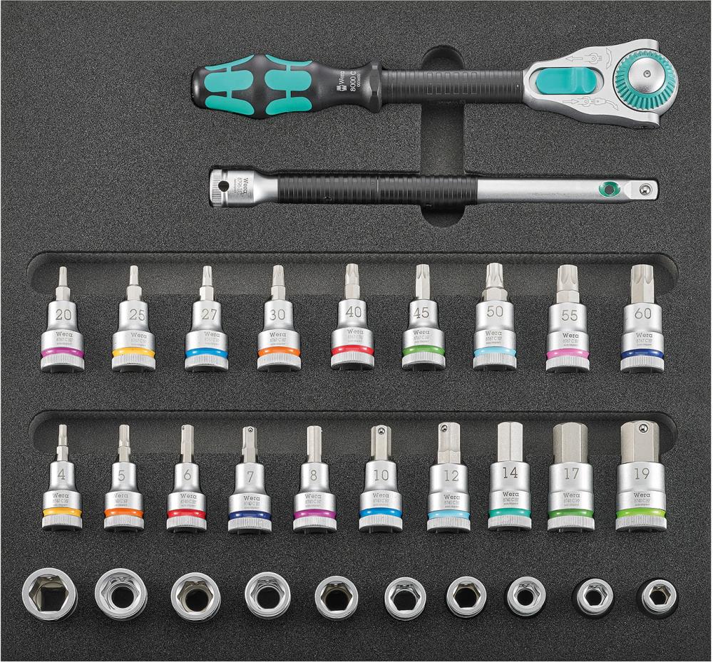 Imagen de MÓDULO HTA 1/3 LLAVE DE VASO 1/2" ZYKLOP Y C/ F. DE PARADA WERA