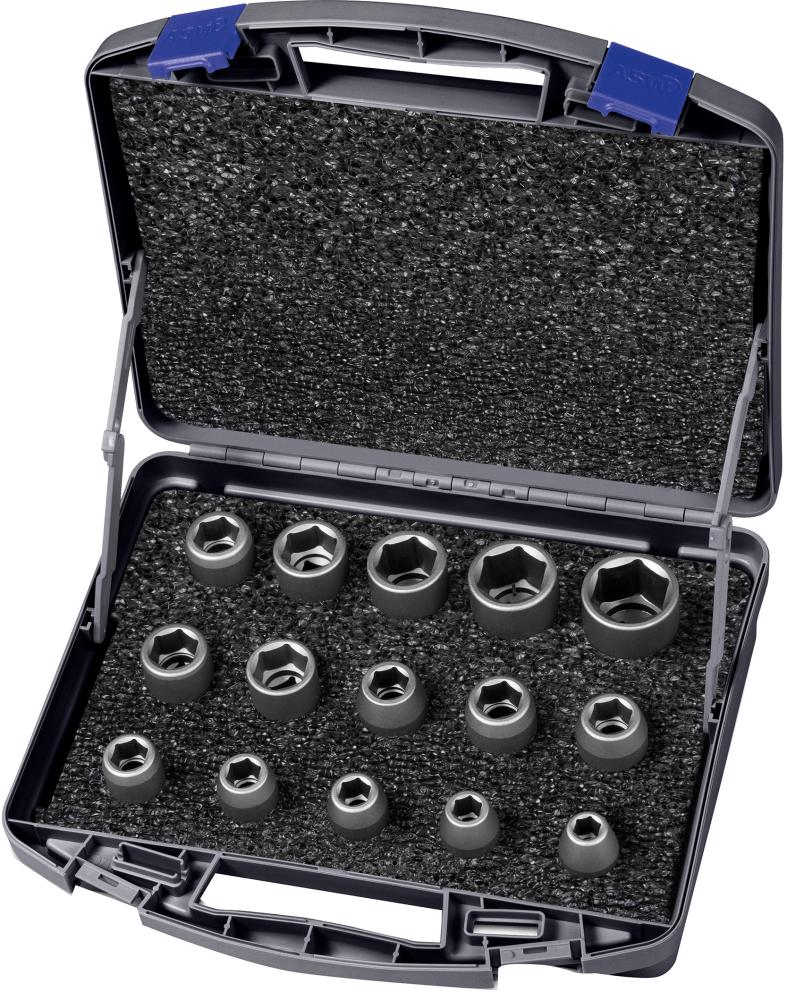 Imagen de JUEGO LLAVES DE VASO DE IMPACTO 1/2" 15 PZAS. ASW