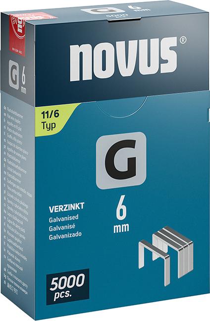 Imagen de GRAPA DE ALAMBRE PLANO G TIPO 11/6 MM ST KLAPP-FS NOVUS U.E. = 5000 UNIDADES