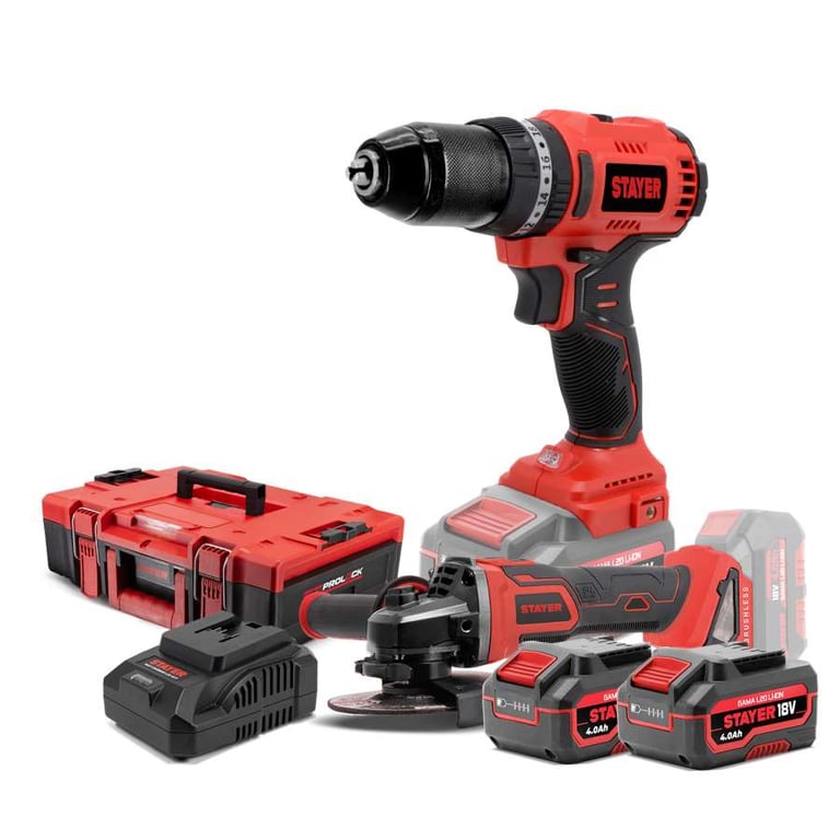 Imagen del producto HDB PRO-LITE L20 TALADRO+AMOLADORA+MARTILLO+STARTER KIT