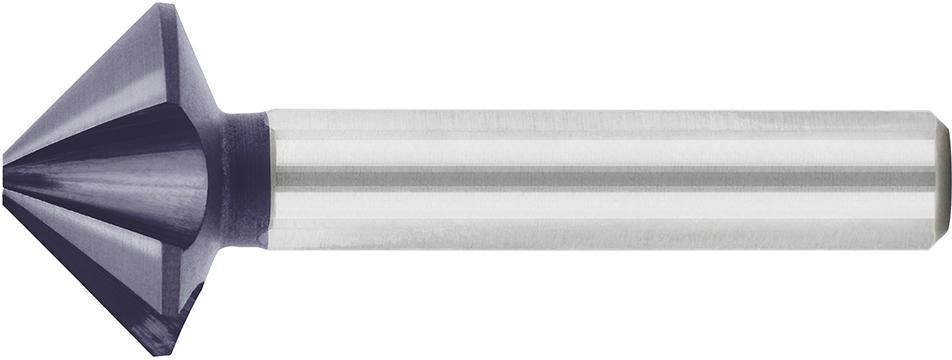 Imagen del producto Avellanador cón. DIN335C HSS 90º 10,4mm TiAlN c/ 4filos divididos de forma desigual vást. 3 superf.