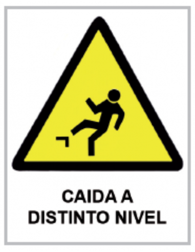 Imagen del producto CARTEL PVC 21X29 CAIDA A DISTINTO NIVEL