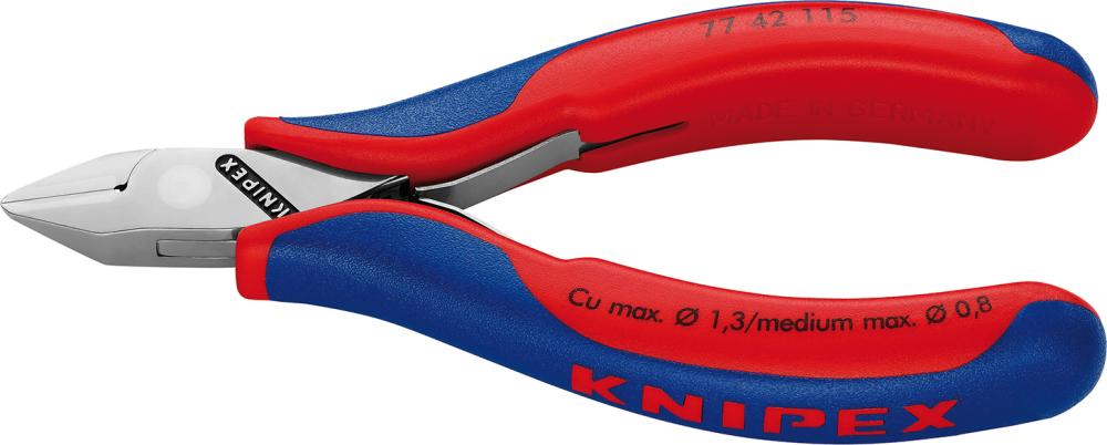 Imagen de CORTAALAMBRES ELECTRÓNICAPUNTIAGUDO SIN BISEL 115MM KNIPEX