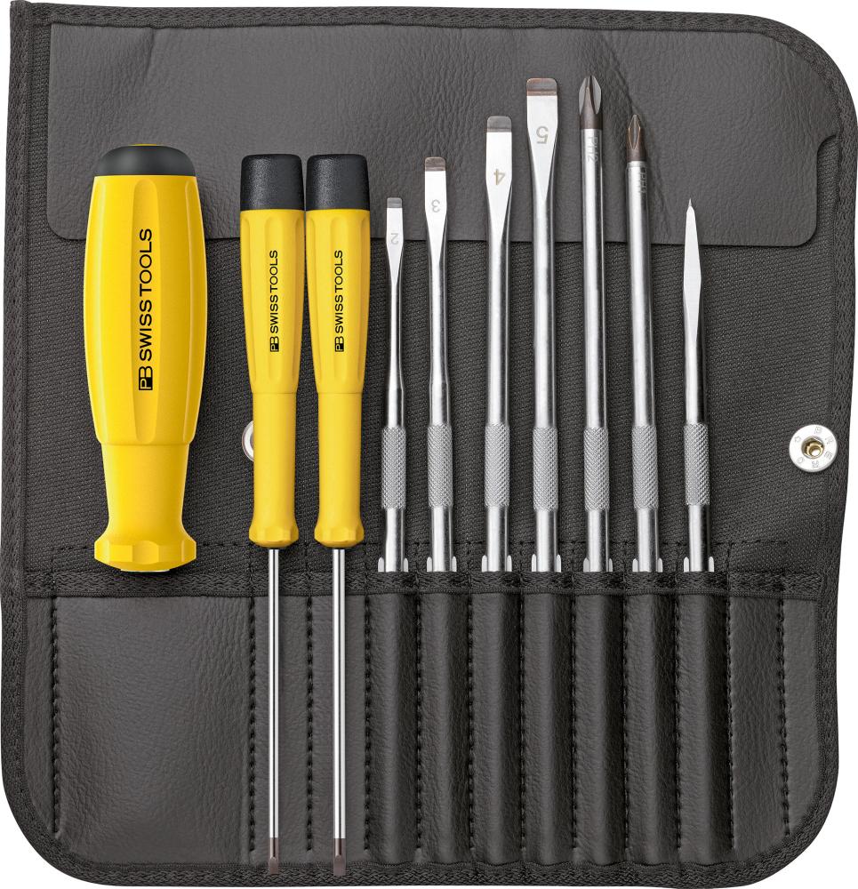 Imagen de JGO DESTORN. ANTIESTÁTICOCON VARILLAS INTERCAMB. 10 PZAS, BOLSA ENROLLABLEPB SWISS TOOLS