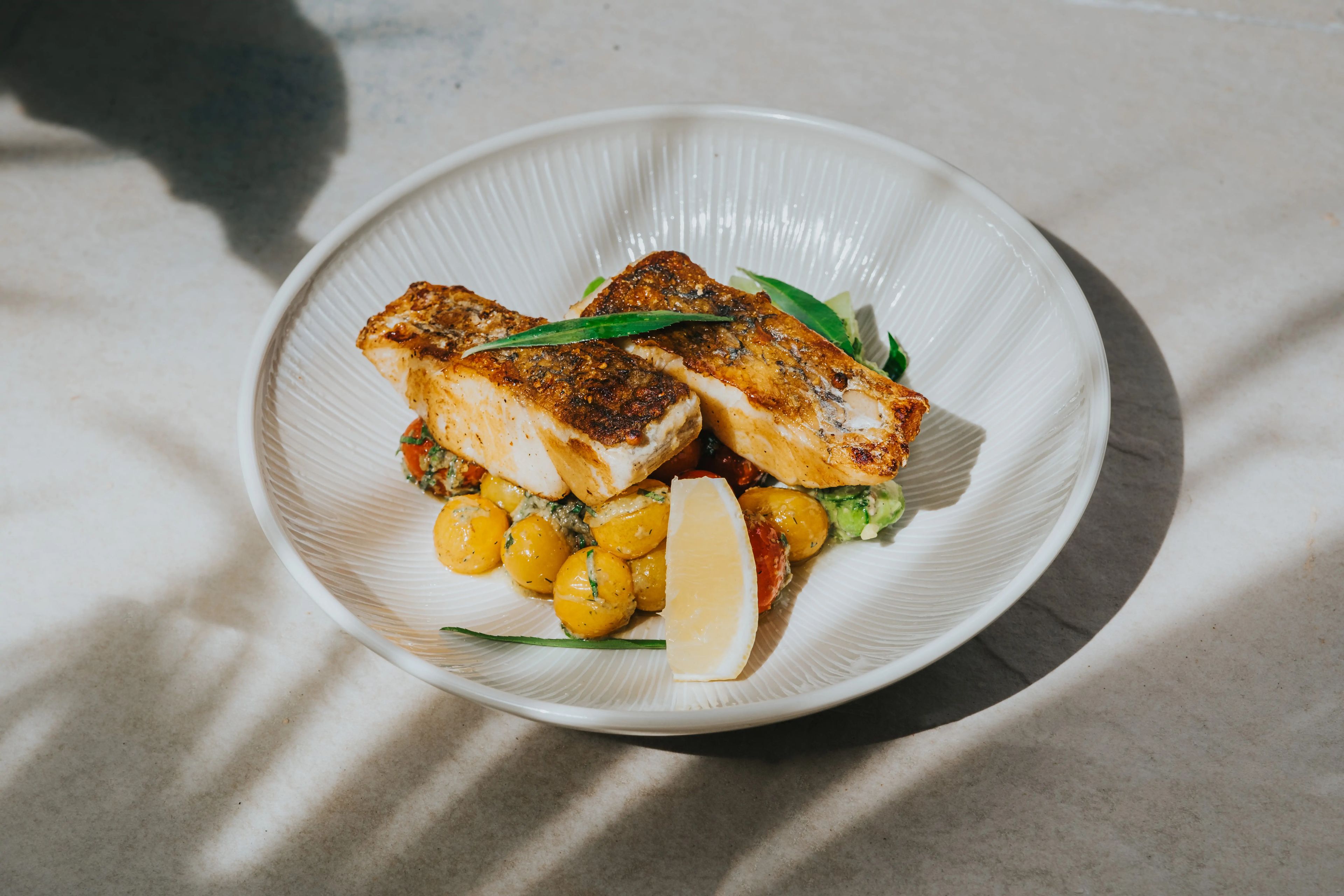 Grilled fish dish