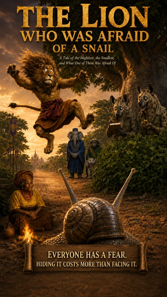 The Lion who was afraid of Snail