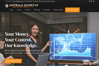 ASAL websites homepage