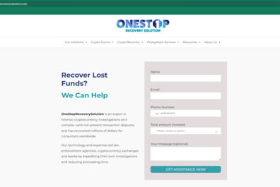OneStopRecoverySolution-scam-warning-investigation