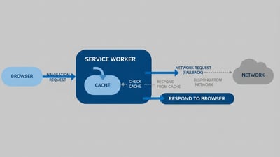 Why Pain Tracker's service worker never caches HTML navigations